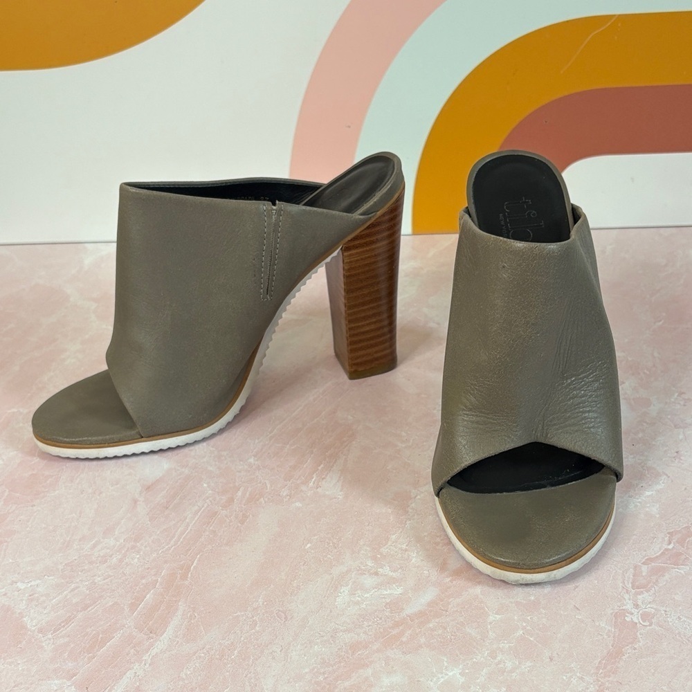 Tibi Taupe Open-Toe Heels - Picture 3 of 5
